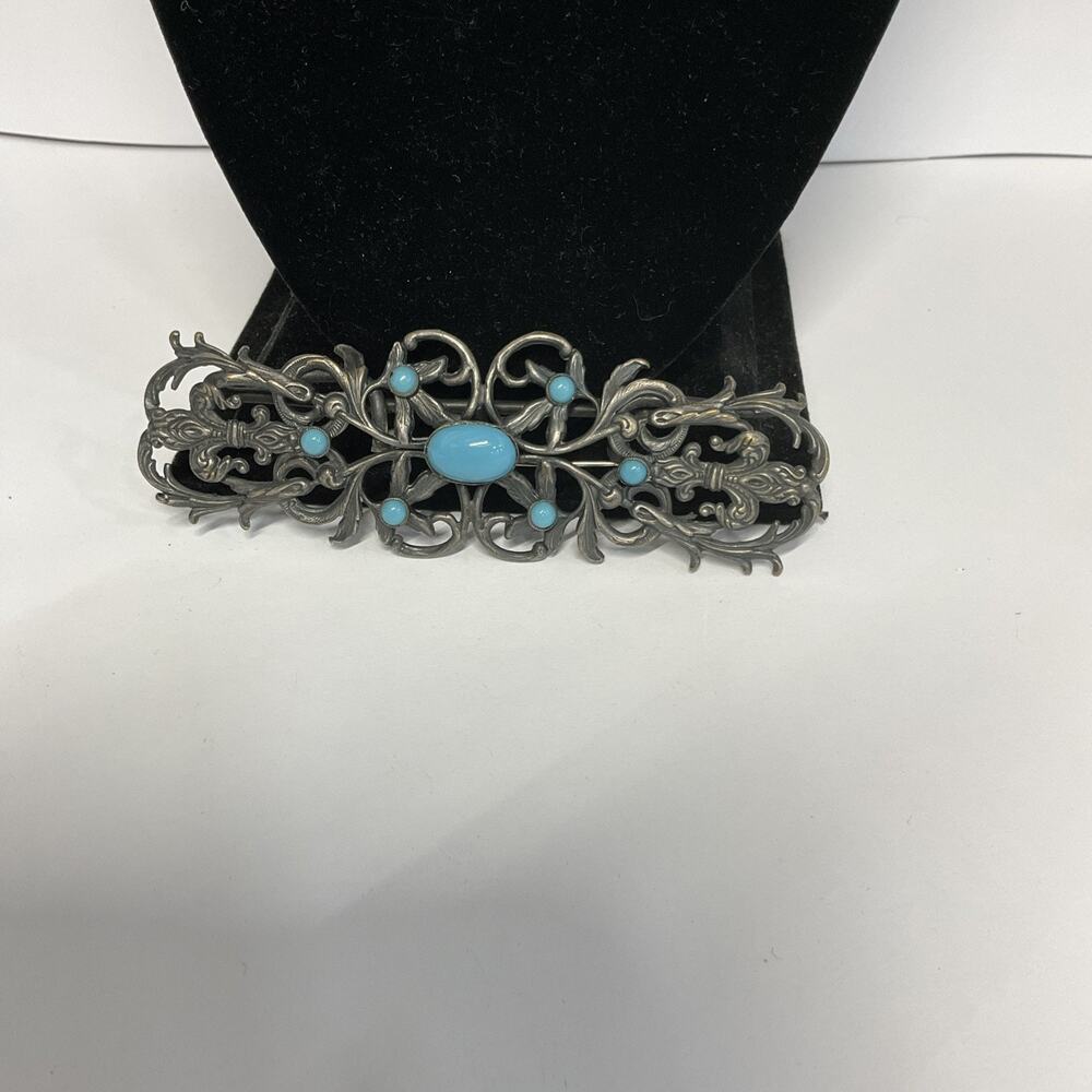 Native American Silver and Turquoise Pendant/Brooch